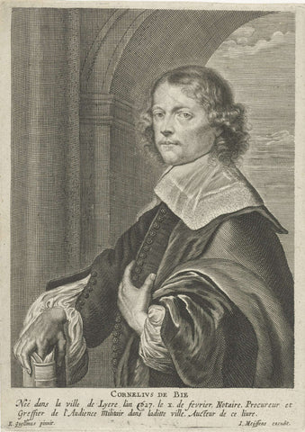 Portret van Cornelis de Bie, Joannes Meyssens, 1640 - 1670 Canvas Print