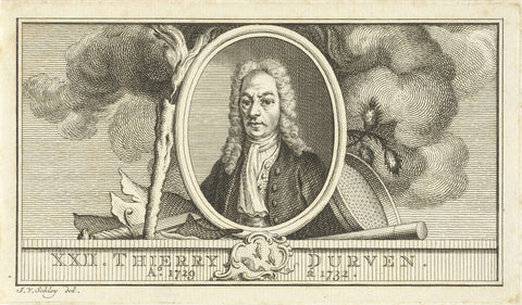 Portrait of Diederik Dare, Jacob van der Schley, 1763 Canvas Print