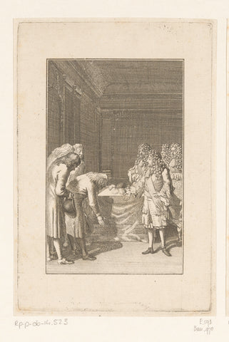 Waldensians bow to Elector Friedrich Wilhelm, Daniel Nikolaus Chodowiecki, 1787 Canvas Print