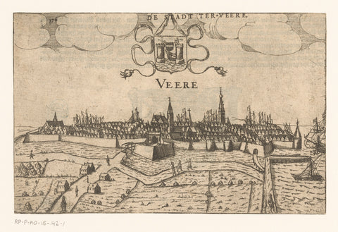 View of Veere, anonymous, 1615 Canvas Print