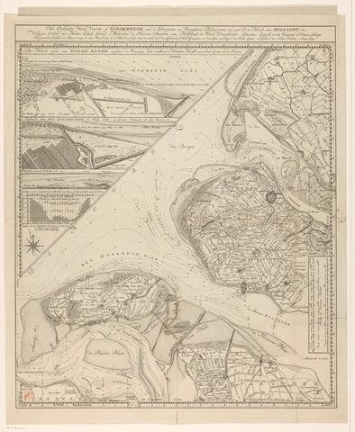 Map of the island of Goeree and surrounding areas, David Coster, 1733 Canvas Print