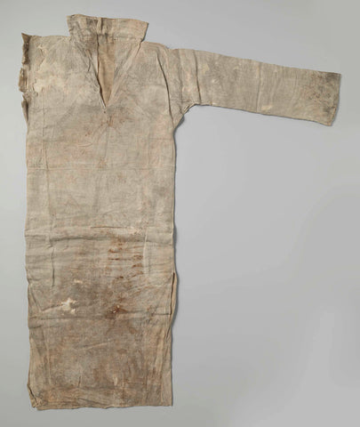 Shirt, long, made of linen, anonymous, c. 1590 - c. 1596 Canvas Print