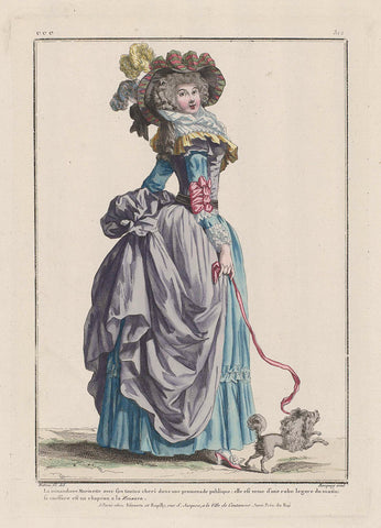 Gallerie des Modes et Costumes Français, 1786, eee 312: La minaudiere Marinett (...), Pierre Charles Baquoy, 1786 Canvas Print