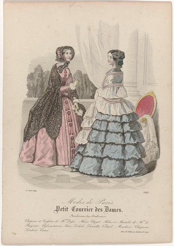 Petit Courrier des Dames, 15 June 1849, No. 2441 : Chapeau et Coiffur (...), Florensa de Closménil, 1849 Canvas Print