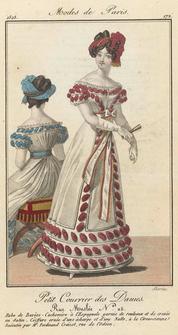 Petit Courrier des Dames 1823 (172), Barrau, 1823 Canvas Print