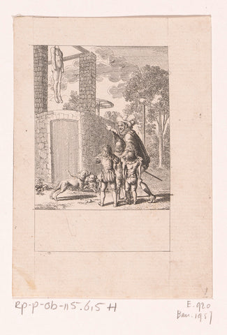 Coligny's decapitated body is seen by his children, Daniel Nikolaus Chodowiecki, 1799 Canvas Print