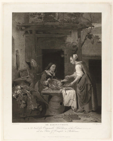 Haringverkoopster, Charles Howard Hodges, 1803 Canvas Print