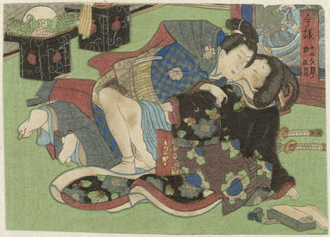 Shôgatsu, the first month, anonymous, 1835 - 1845 Canvas Print