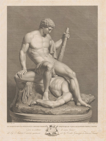 Theseus and the Minotaur, Raphael Morghen, 1768 - 1833 Canvas Print