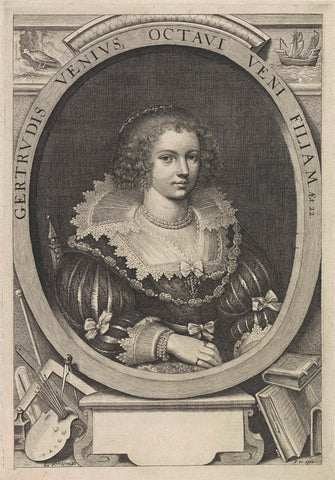 Portret van Geertruida van Veen, Lucas Vorsterman (I), 1624 Canvas Print