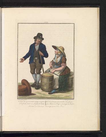 Rhineland farmer and farmer's wife, Willem van Senus, 1829 Canvas Print