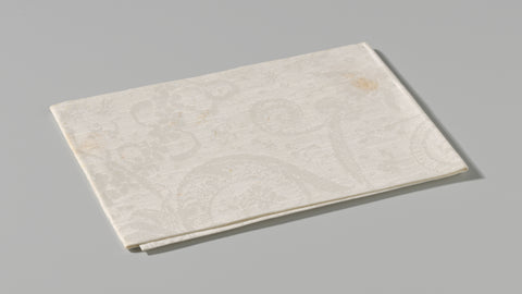 Napkin of linen damask with a flower pattern, anonymous, c. 1680 - c. 1700 Canvas Print