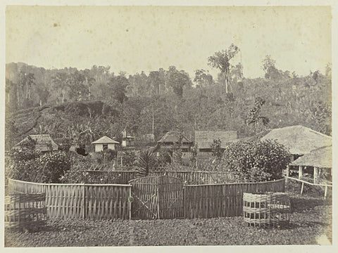 Houses with garden, Woodbury & Page, 1863 - 1869 Canvas Print