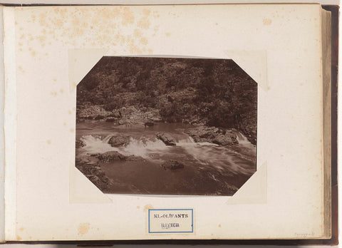 View of a rapid in the Klein-Olifantsrivier in South Africa, anonymous, c. 1885 - c. 1910 Canvas Print