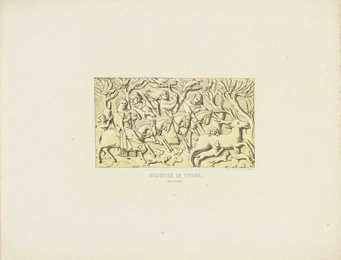 Carvings in ivory, 13th century, anonymous, 1857 - 1864 Canvas Print