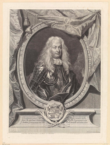 Portrait of Florentin Bardo di Bardi Magalotti, Cornelis Martinus Vermeulen, 1693 Canvas Print