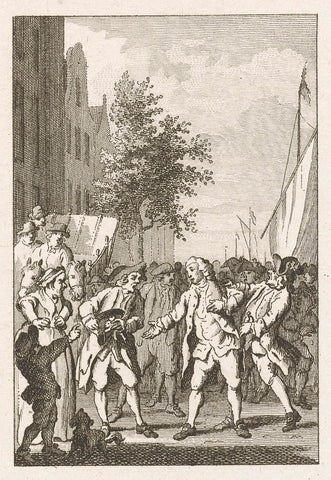 Mishandeling van Pieter Mogge van Zierikzee, 1747, Reinier Vinkeles (I), 1780 - 1795 Canvas Print