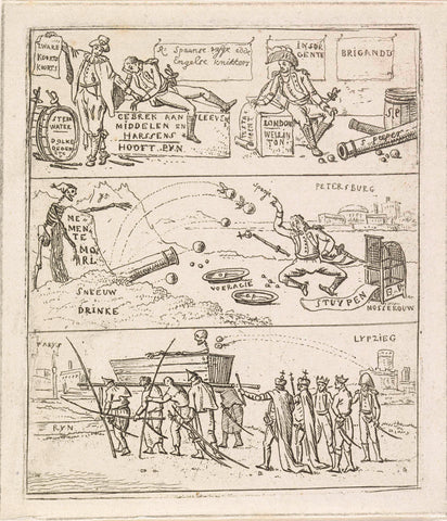 Three French defeats, Hermanus Fock, 1812 - 1813 Canvas Print