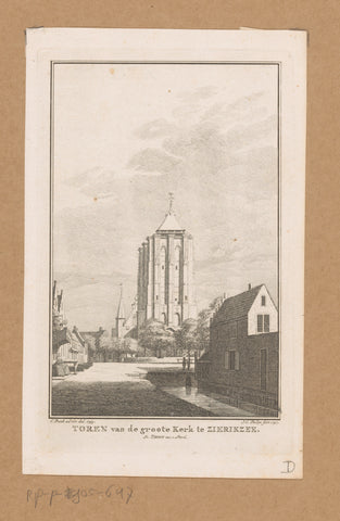 View of the Sint-Lievensmonstertoren in Zierikzee, 1743, Jan Caspar Philips, 1747 Canvas Print