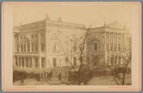 View of the Stadsschouwburg in Amsterdam after the fire of 1890, Andreas Theodorus Rooswinkel, 1890 Canvas Print