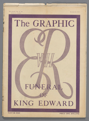 Copy of the magazine 'The Graphic' of 24 May 1910 about the funeral of King Edward VII, George Robert Parker, 1910 Canvas Print