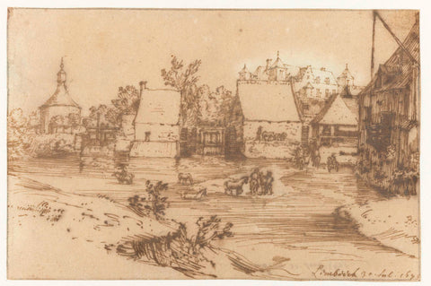 View of Lembeek, Constantijn Huygens (II), 1675 Canvas Print