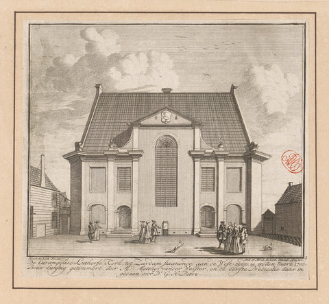 De Lutheran Church at Zaandam, Pieter van Gunst (possibly), 1700 - 1721 Canvas Print