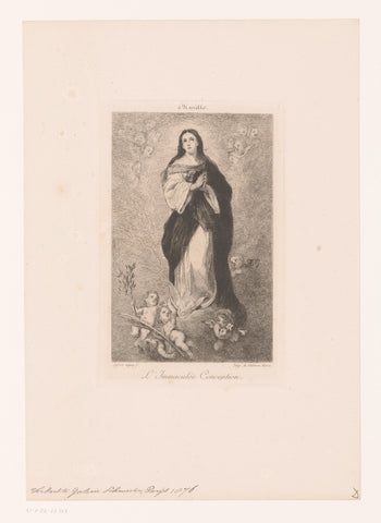 Immaculate conception of Mary, Henri Emile Lefort, 1876 Canvas Print