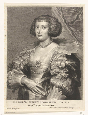 Portrait of Margaret, Princess of Lorraine, Schelte Adamsz. Bolswert, 1596 – 1659 Canvas Print