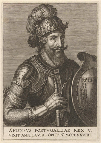 Portrait of King Alfonso II of Portugal, Cornelis Galle (I), in or after 1621 Canvas Print