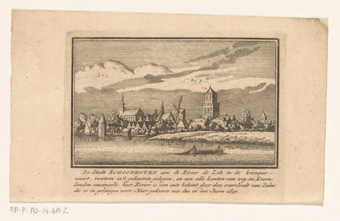 View of Schoonhoven, 1630, J.M. Bregmagher, c. 1726 Canvas Print