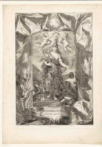 Maria de Médicis als Minerva, Jean Baptiste Massé, 1708 Canvas Print