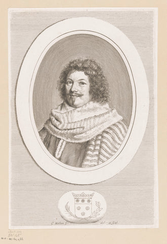 Portrait of René de Longueil, Marquis of Maisons, Claude Mellan, c. 1620 - 1688 Canvas Print