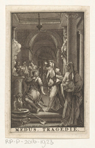 Medusa in temple of Diana, Jan Goeree, 1739 Canvas Print