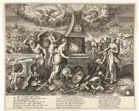 The force of the peace, 1678, Wierix, 1678 Canvas Print