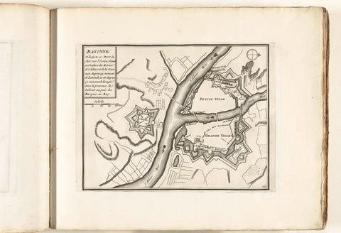 Map of Bayonne, c. 1702, anonymous, 1702 - 1703 Canvas Print