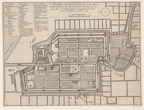 Image after the best Original, of the City of Batavia, and how the betrayal of the Chinese on its own, by the Europians, became verydeld, on the 8th October etc. of the Year 1740, anonymous, 1740 - 1741 Canvas Print