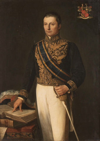 Cornelis Theodorus Elout (1767-1841). Commissioner-General (1816-19), Andries van den Berg, c. 1883 Canvas Print