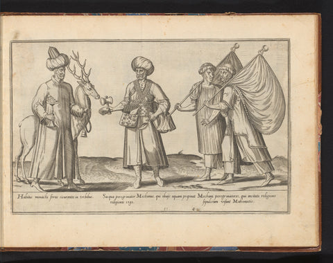 Four oriental men, dressed according to the gestation of ca. 1580, Abraham de Bruyn, in or before 1581 Canvas Print