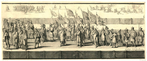 De lijkstatie van de koningin, tweede deel, tweede helft, 1695, Romeyn de Hooghe, 1695 Canvas Print