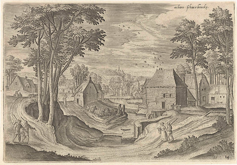 View of the surroundings of Schaerbeek, Hans Collaert (I), 1530 - 1580 Canvas Print