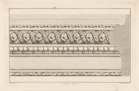 List of floral motifs and tulips, Berthault, 1784 - 1785 Canvas Print