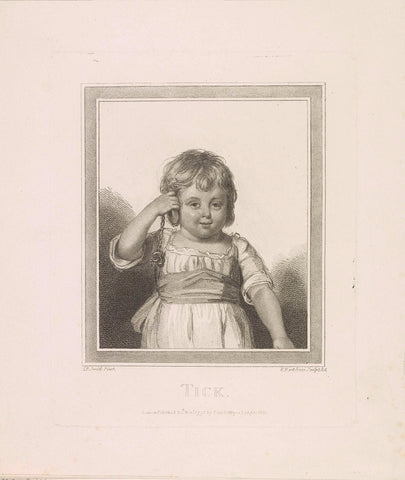 Child with a watch, Francesco Bartolozzi, 1795 Canvas Print