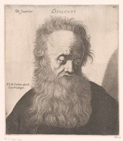 Portrait of Diogenes of Sinope, Jerôme David (attributed to), 1615 - 1647 Canvas Print