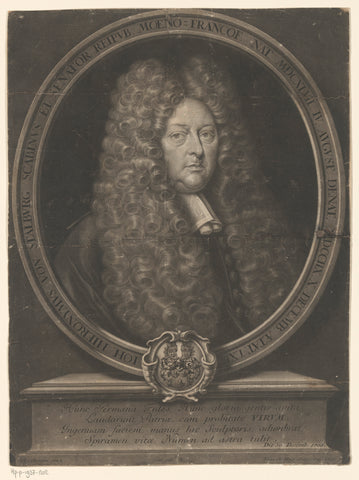 Portret van Johann Hieronymus von Stalburg, Elias Christopf Heiss, 1708 Canvas Print