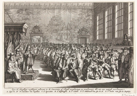 William III speaks during the Convention, 1689, Bastiaen Stopendael, 1689 Canvas Print