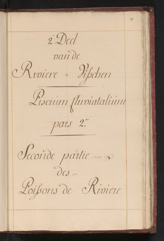 Title page for the second part with the freshwater fish, Joseph van Huerne (possibly), 1809 - 1814 Canvas Print