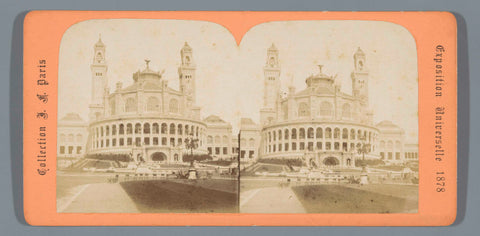 Palais du Trocadéro at the World's Fair of 1878, JF, 1878 Canvas Print