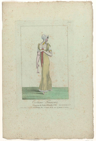 Costume Français, then Nouveau Costume Parisien 1799-1810, No. 117: Chapeau de Satin (...), anonymous, 1799-1810 Canvas Print