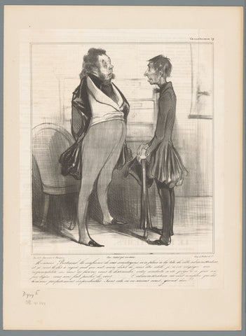 Officer Robert Macaire rejects Bertrand, Honoré Daumier, 1838 Canvas Print